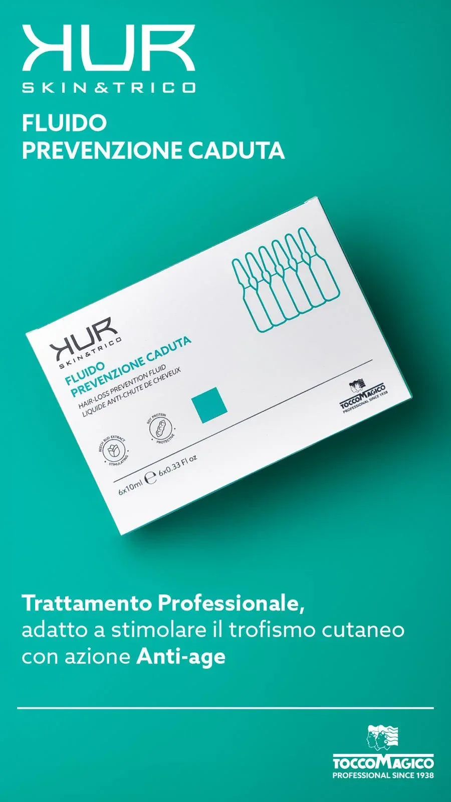 TOCCO MAGICO KUR FIALE PREVENZIONE CADUTA CAPELLI 6 x 10 ML - Profumeria Cera