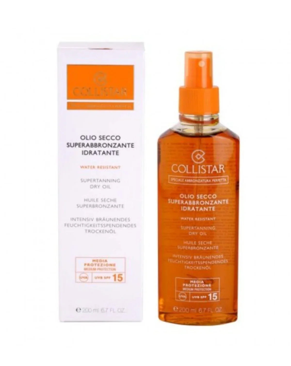 COLLISTAR OLIO SECCO SUPER ABBRONZANTE IDRATANTE SPF 15 200 ML - Profumeria Cera
