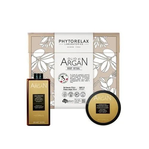 PHYTORELAX OLIO DI ARGAN CONFEZIONE REGALO DONNA DOCCIA CREMA+ CREMA CORPO