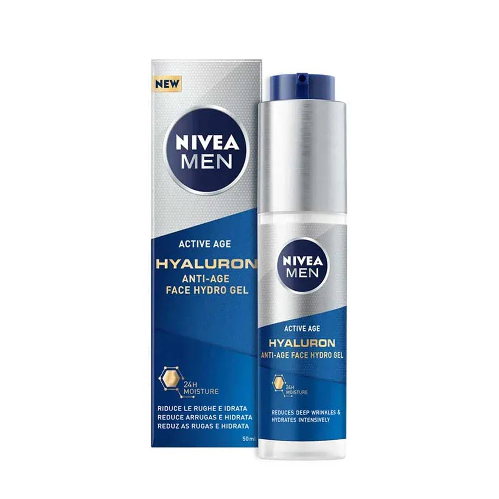 NIVEA MEN HYALURON HYDRO GEL ANTIRUGHE VISO 50 ML - Profumeria Cera