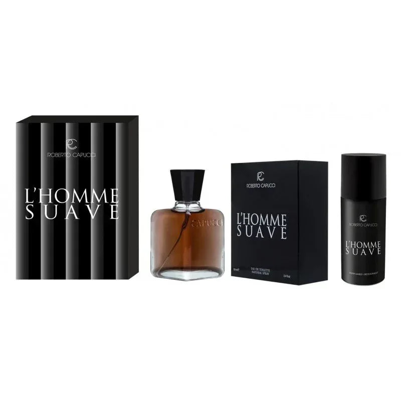 CAPUCCI L'HOMME SUAVE CONFEZIONE REGALO UOMO EDT+DEO - Profumeria Cera