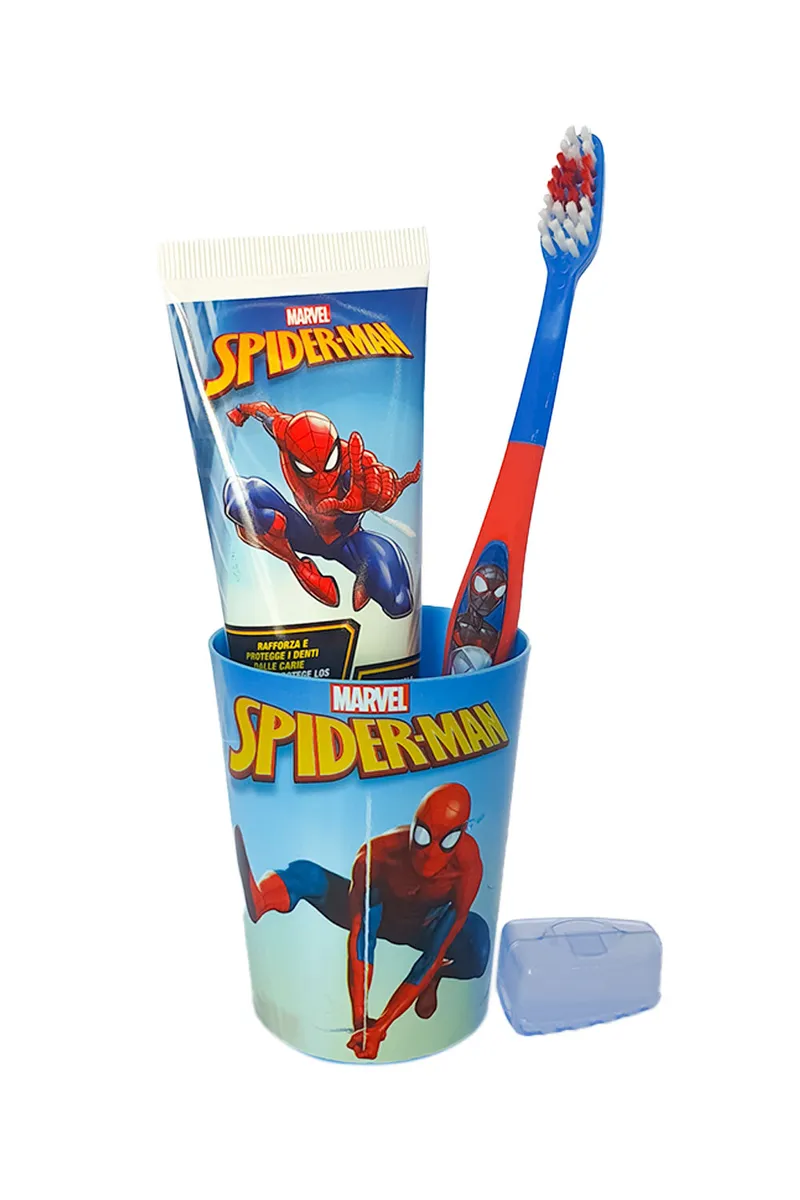 POCHETTE SPIDER-MAN KIT PULIZIA DENTI PER BAMBINI