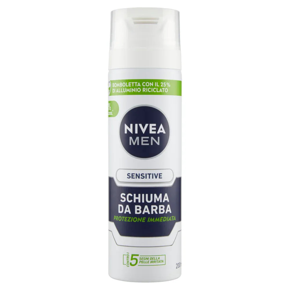 NIVEA SENSITIVE SCHIUMA BARBA CLASSICA 200 ML - Profumeria Cera