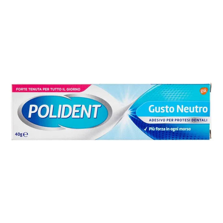 POLIDENT ADESIVO PER PROTESI DENTALI GUSTO NEUTRO 40 GR - Profumeria Cera