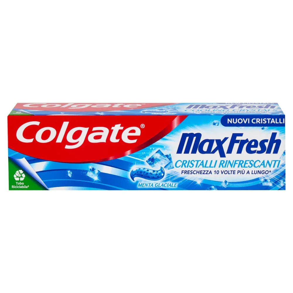 COLGATE MAX FRESH CRISTALLI RINFRESCANTI DENTIFRICIO 75 ML - Profumeria Cera