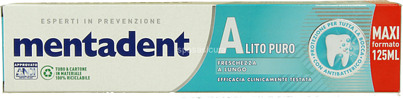 MENTADENT ALITO PURO DENTIFRICIO 125 ML