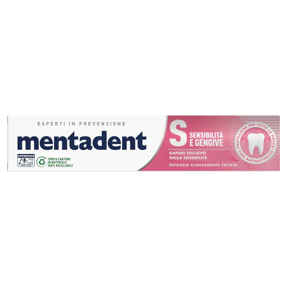 MENTADENT SENSIBILITA' E GENGIVE DENTIFRICIO 75 ML - Profumeria Cera