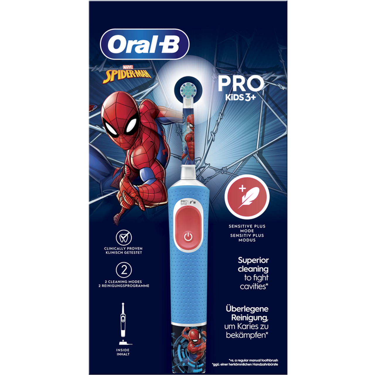 ORAL B SPIDERMAN PRO KIDS 3+ SPAZZOLINO ELETTRICO DENTI BAMBINI