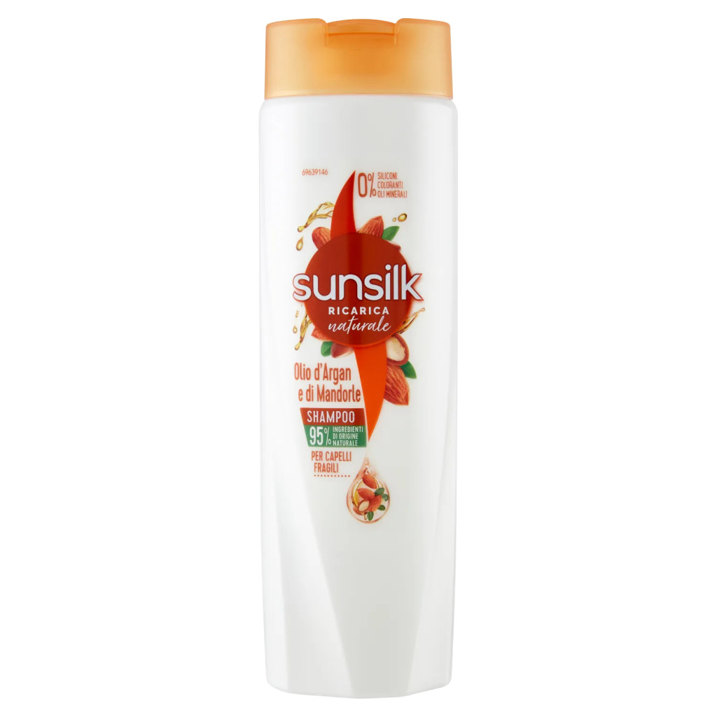 SUNSILK OLIO DI ARGAN E MANDORLE SHAMPOO PER CAPELLI FRAGILI 250 ML
