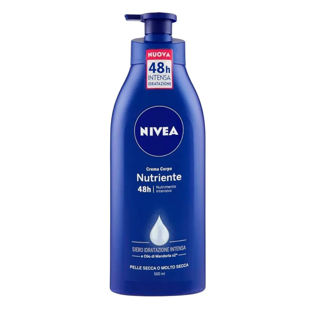NIVEA NUTRIENTE CREMA CORPO CON DOSATORE 500 ML - Profumeria Cera