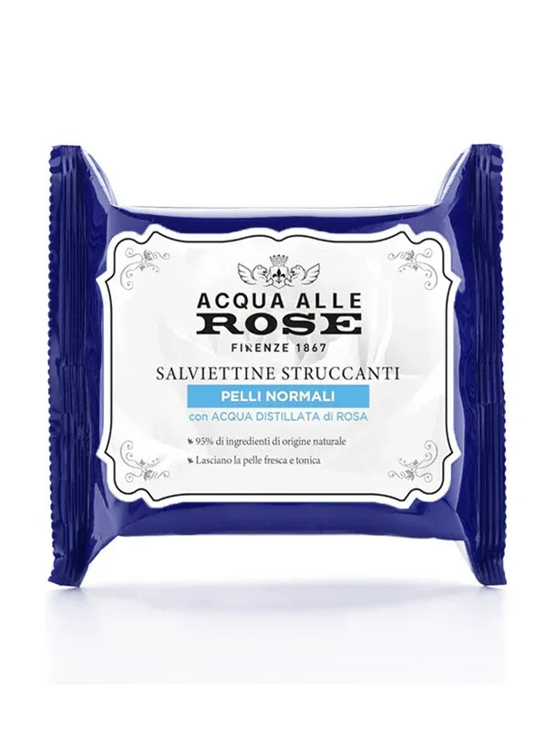 ACQUA ALLE ROSE SALVIETTE STRUCCANTI PELLI NORMALI 20 PZ - Profumeria Cera