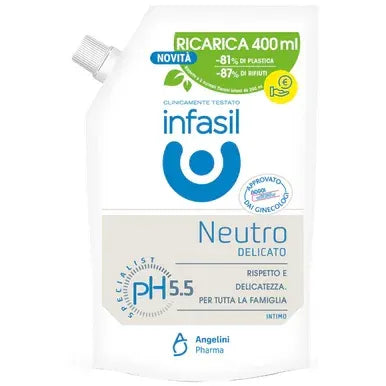 INFASIL NEUTRO DELICATO DETERGENTE INTIMO RICARICA 400 ML - Profumeria Cera