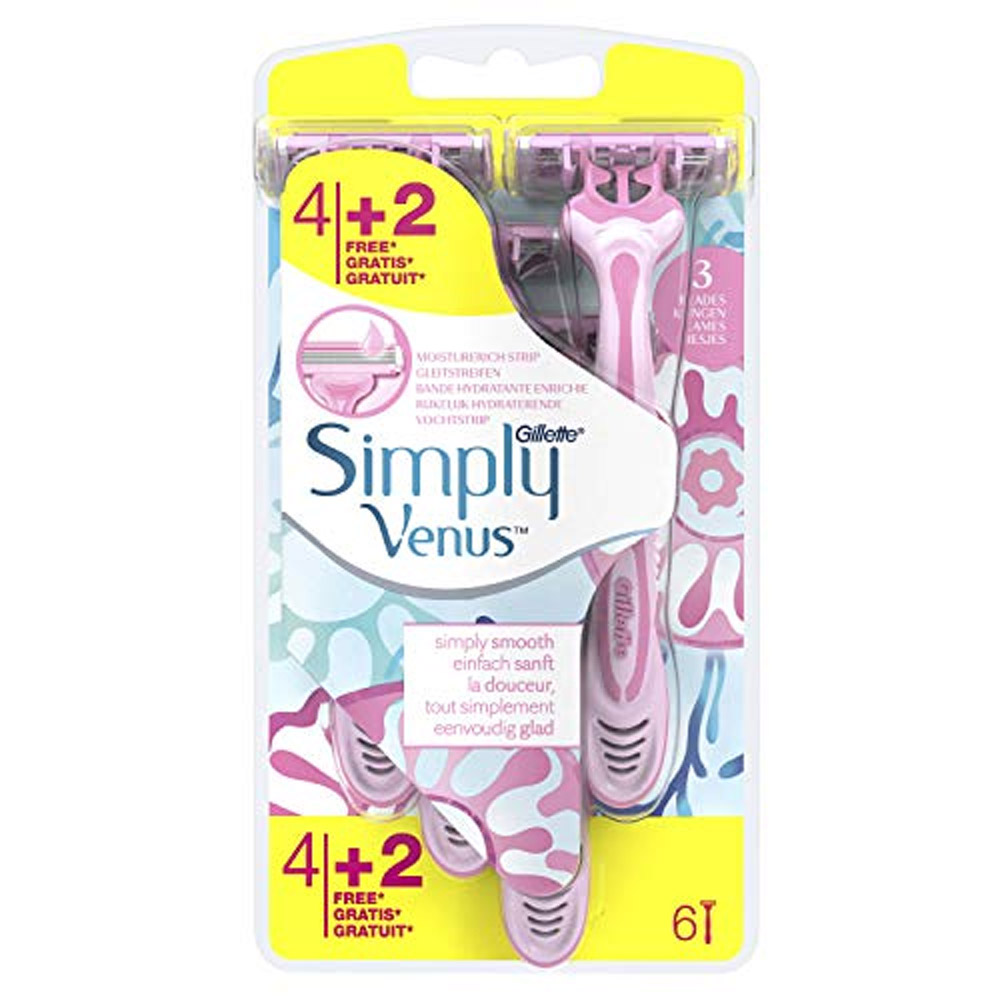 GILLETTE SIMPLY VENUS LAMETTE DONNA 3 LAME 6 PZ