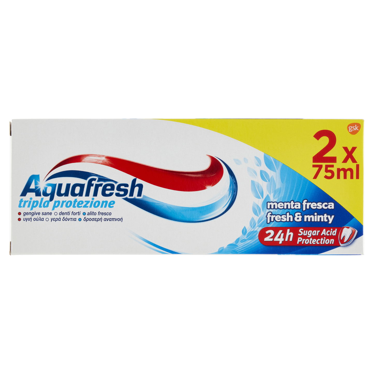 AQUAFRESH TRIPLA PROTEZIONE DENTIFRICIO COPPIA 2X75 ML
