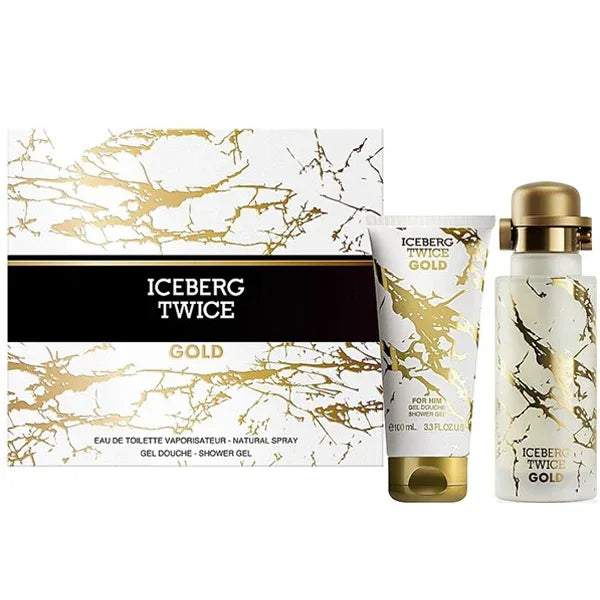 ICEBERG TWICE GOLD CONFEZIONE REGALO UOMO EDT 125 ML+BAGNO 100 ML - Profumeria Cera