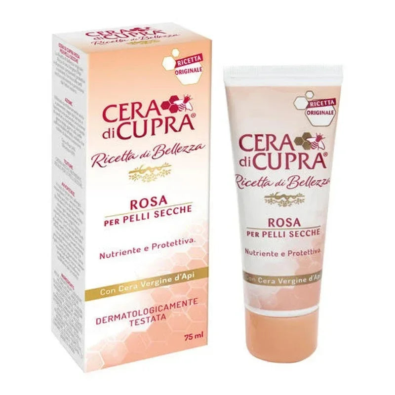 CERA DI CUPRA CREMA VISO ANTIETA' ROSA PELLI SECCHE TUBO 75 ML - Profumeria Cera