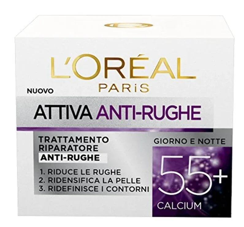 L'OREAL ATTIVA ANTIRUGHE +55 CREMA VISO 50 ML - Profumeria Cera