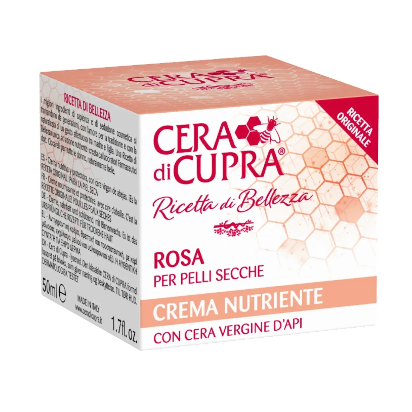 CERA DI CUPRA CREMA VISO ROSA PELLI SECCHE NUTRIENTE 50 ML - Profumeria Cera
