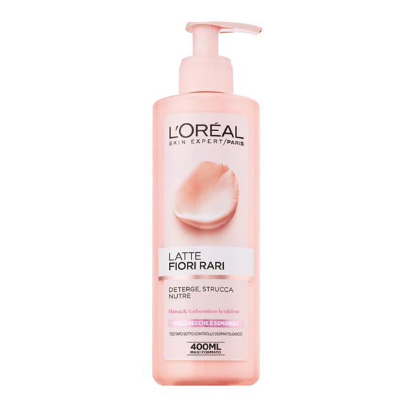 L'OREAL FIORI RARI LATTE DETERGENTE PELLI SECCHE E SENSILBILI 400 ML