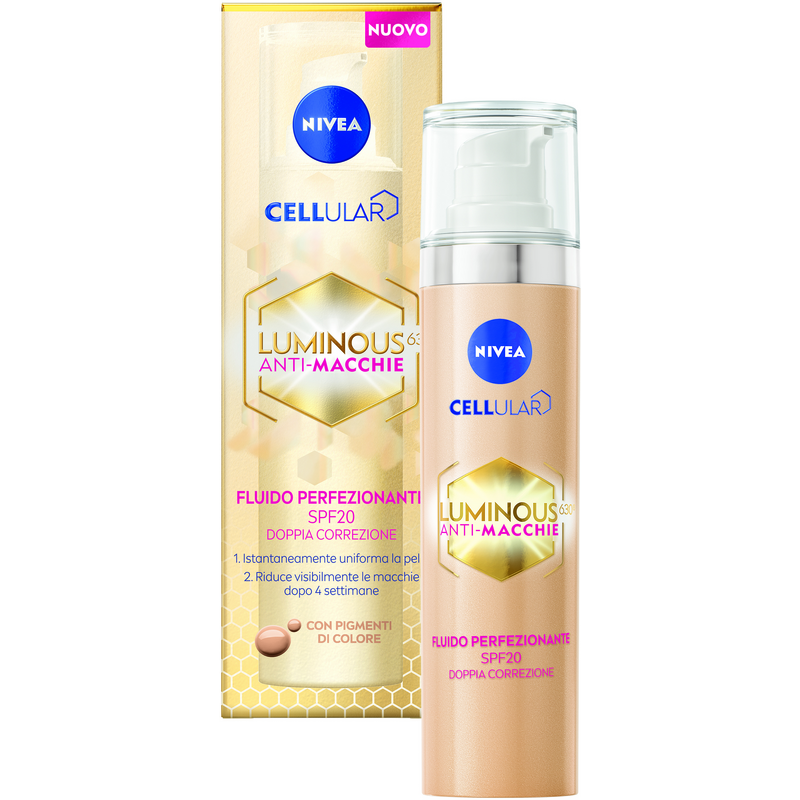 NIVEA CELLULAR LUMINOUS ANTIMACCHIA FLUIDO PERFEZIONANTECON PIGMENTI DI COLORE 40 ML