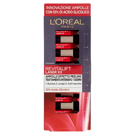 L'OREAL REVITALIFT LASER X 3 AMPOLLE EFFETTO PEELING VISO 6 PZ