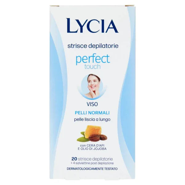 LYCIA PERFECT TOUCH STRISCE DEPILATORIE VISO 20 PZ - Profumeria Cera
