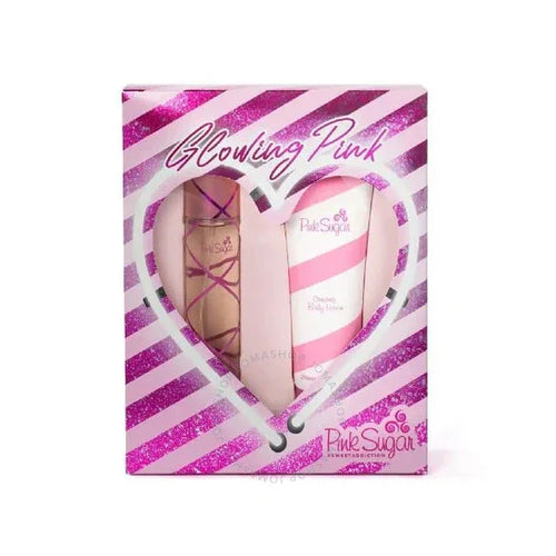 AQUOLINA PINK SUGAR GLOWING PINK CONFEZIONE DONNA EDT 100 ML+ LATTE CORPO 250 ML - Profumeria Cera