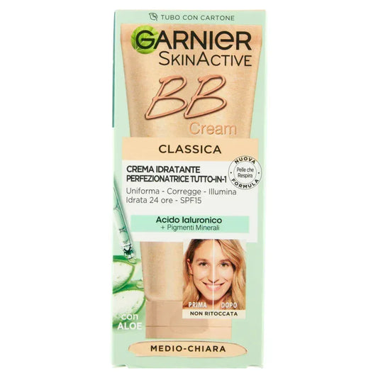 GARNIER BB CREAM CLASSICA MEDIO-CHIARA VISO 50 ML - Profumeria Cera