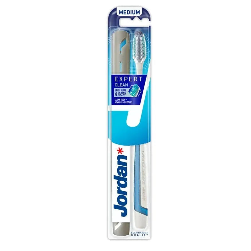 JORDAN EXPERT CLEAN  SPAZZOLINO DENTI MEDIO CON CUSTODIA- PROFUMERIA CERA
