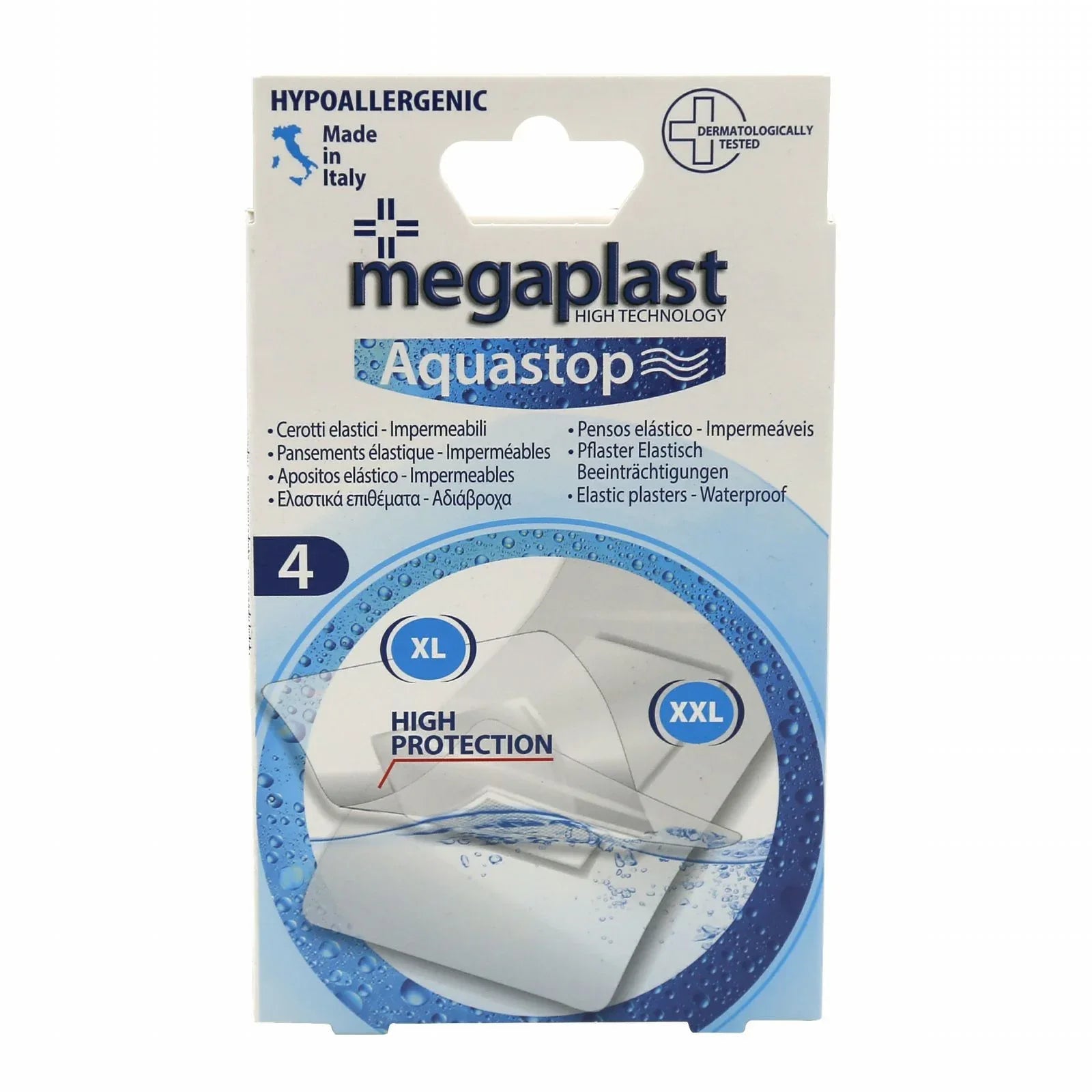 MEGAPLAST AQUASTOP MEDICAZIONI ADESIVE 4 PZ - Profumeria Cera