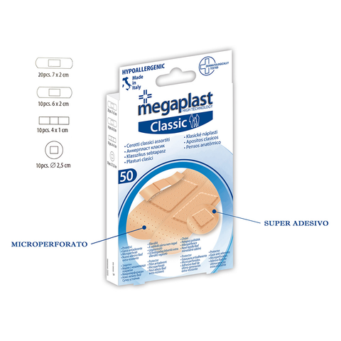 MEGAPLAST CLASSIC CEROTTI CLASSICI ASSORTITI 50 PZ