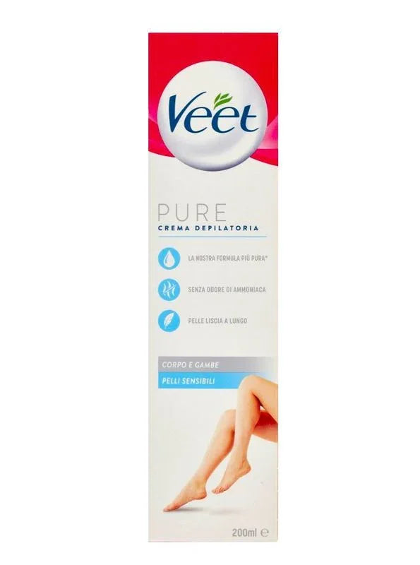 VEET PURE CREMA DEPILATORIA CORPO PELLI SENSIBILI 200 ML - Profumeria Cera