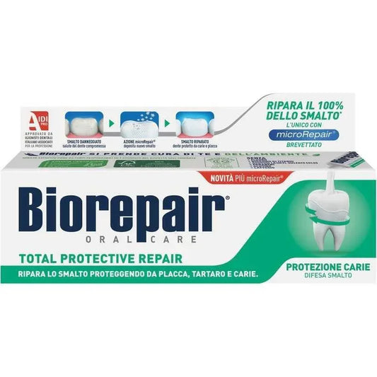 BIOREPAIR TOTAL PROTECTIVE REPAIR PROTEZIONE CARIE DENTIFRICIO 75 ML - Profumeria Cera