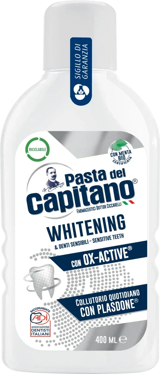 PASTA DEL CAPITANO COLLUTORIO WHITENING 400 ML - Profumeria Cera