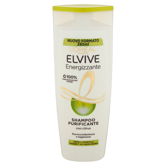 L'OREAL ELVIVE ENERGIZZANTE SHAMPOO PER CAPELLI NORMALI TENDENTI A INGRASSARSI 285 ML