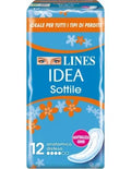 LINES IDEA SOTTILE ASSORBENTI ANATOMICI 12 PZ - Profumeria Cera