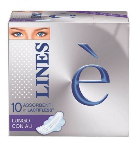 LINES E' ASSORBENTI LUNGO CON ALI 10 PZ