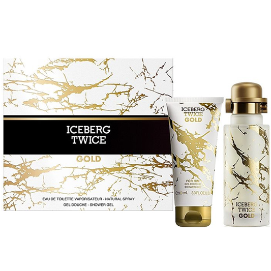 ICEBERG TWICE GOLD CONFEZIONE REGALO UOMO EDT 125 ML+BAGNO 100 ML