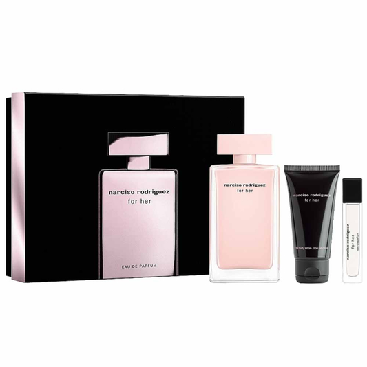 NARCISO RODRIGUEZ FOR HER CONFEZIONE REGALO DONNA EDP 100 ML+LATTE CORPO 50 ML+MINI TAGLIA 10 ML