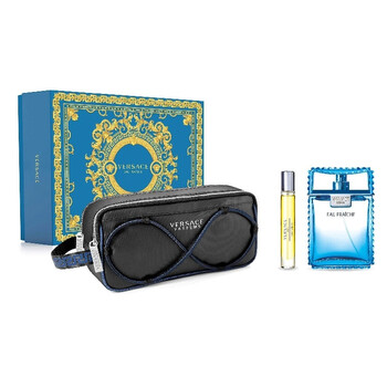 VERSACE EAU FRAICHE CONFEZIONE REGALO UOMO BORSELLO+MINI TAGLIA+EDP 100 ML