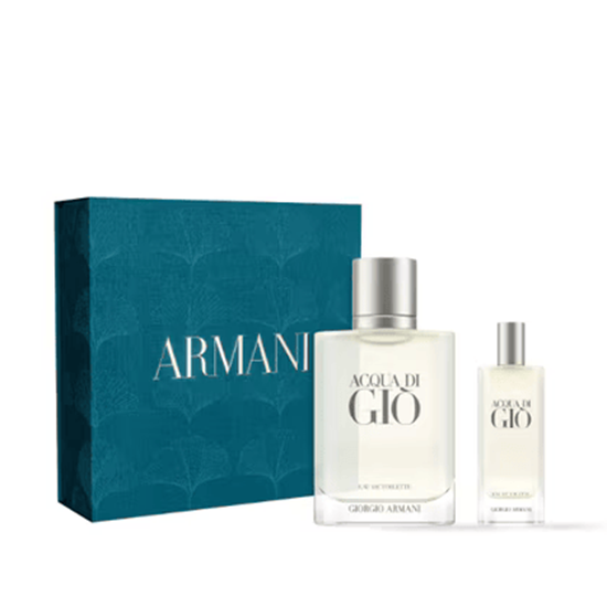GIORGIO ARMANI ACQUA DI GIO' CONFEZIONE REGALO UOMO EDT 100 ML+MINI TAGLIA 15 ML