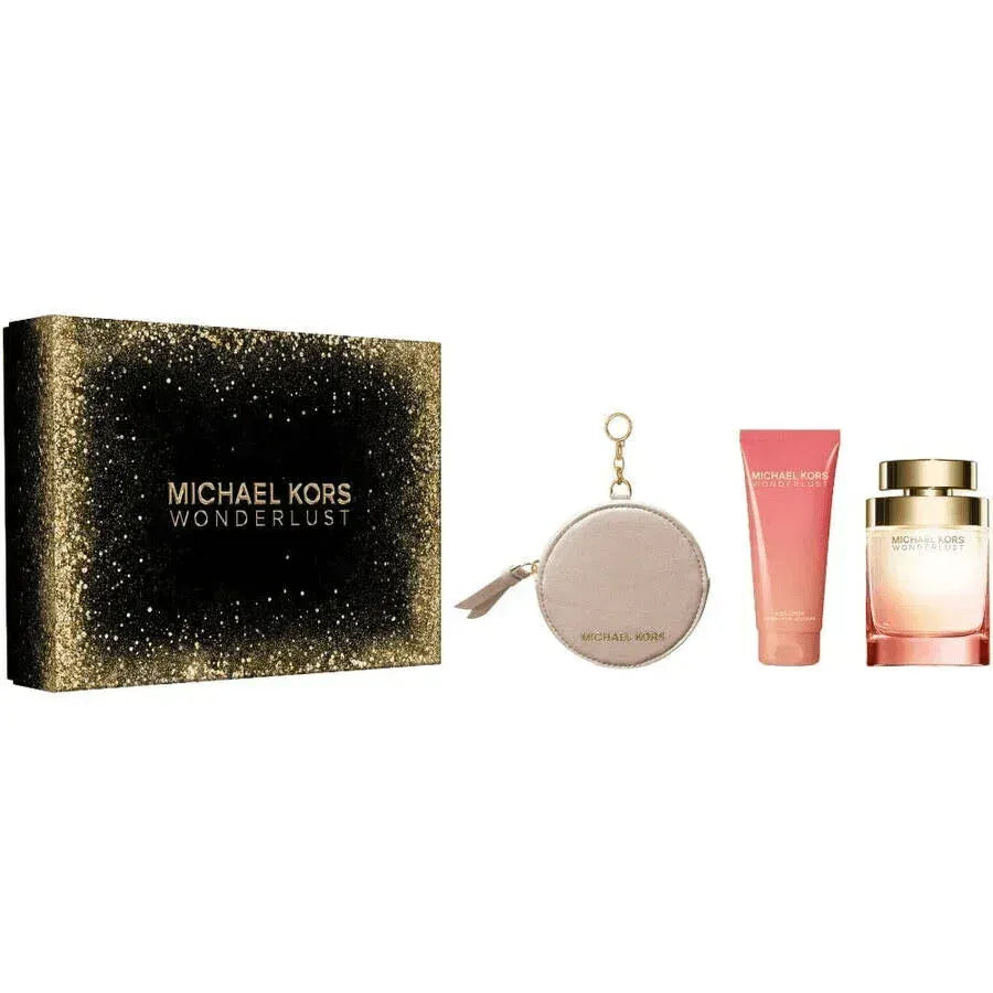 MICHAEL KORS WONDERLUST CONFEZIONE REGALO DONNA EDP 100 ML+LATTE CORPO 100 ML+BORSELLINO - Profumeria Cera