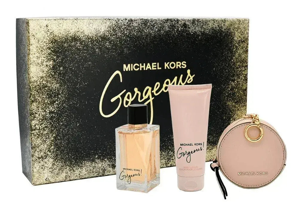 MICHAEL KORS GORGEOUS CONFEZIONE REGALO DONNA EDP 100 ML+LATTE CORPO 100 ML+BORSELLINO - Profumeria Cera