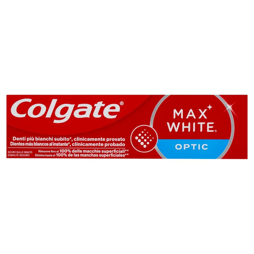 COLGATE MAX WHITE OPTIC DENTIFRICIO 75 ML - Profumeria Cera