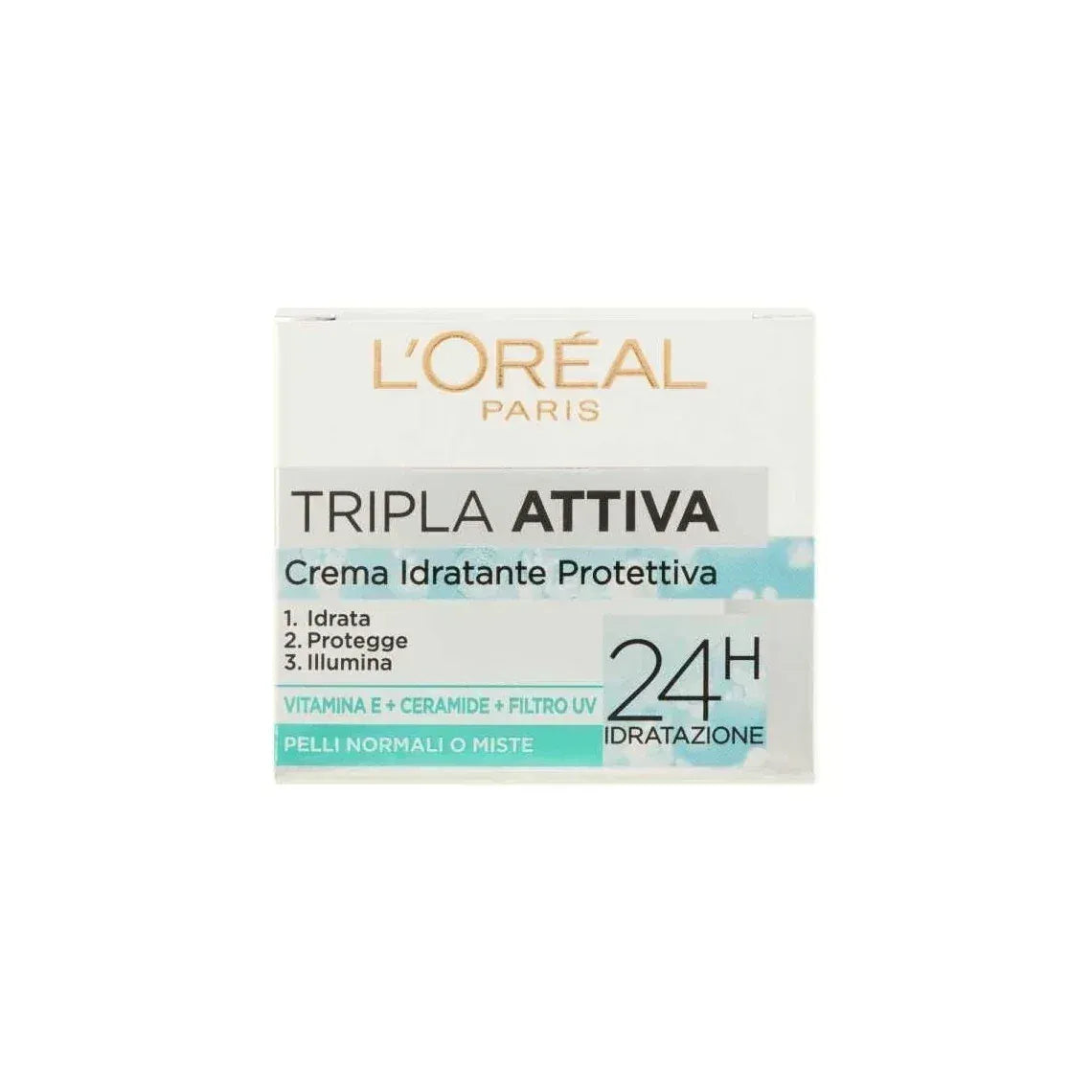 L'OREAL TRIPLA ATTIVA CREMA VISO PELLI NORMALI O MISTE 50 ML - Profumeria Cera