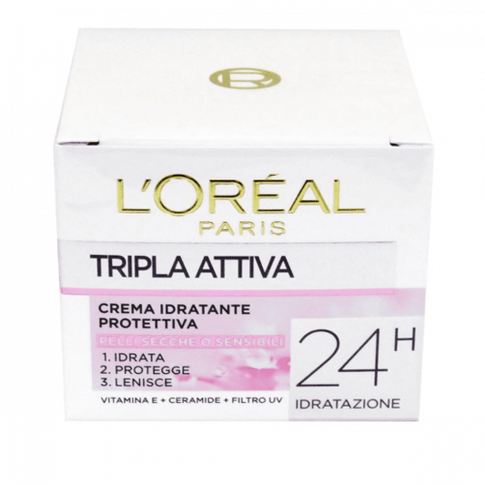 L'OREAL TRIPLA ATTIVA CREMA VISO PELLI SECCHE E SENSIBILI 50 ML
