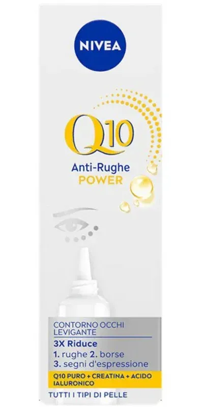 NIVEA Q10 ANTIRUGHE POWER CONTORNO OCCHI LEVIGANTE 15 ML - Profumeria Cera