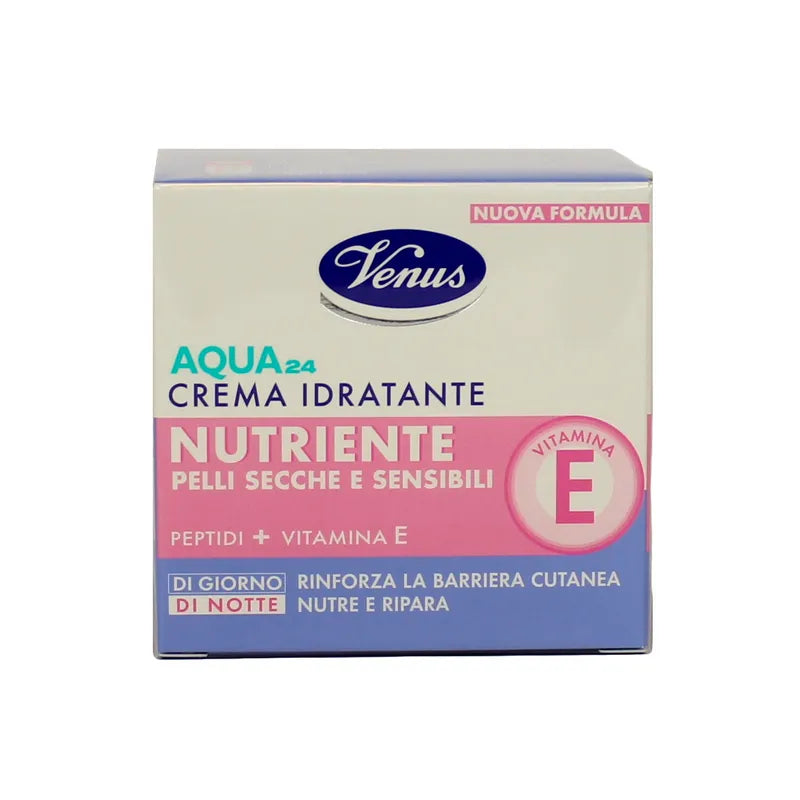 VENUS AQUA 24 CREMA IDRATANTE NUTRIENTE VITAMINA E VISO 50 ML- PROFUMERIA CERA