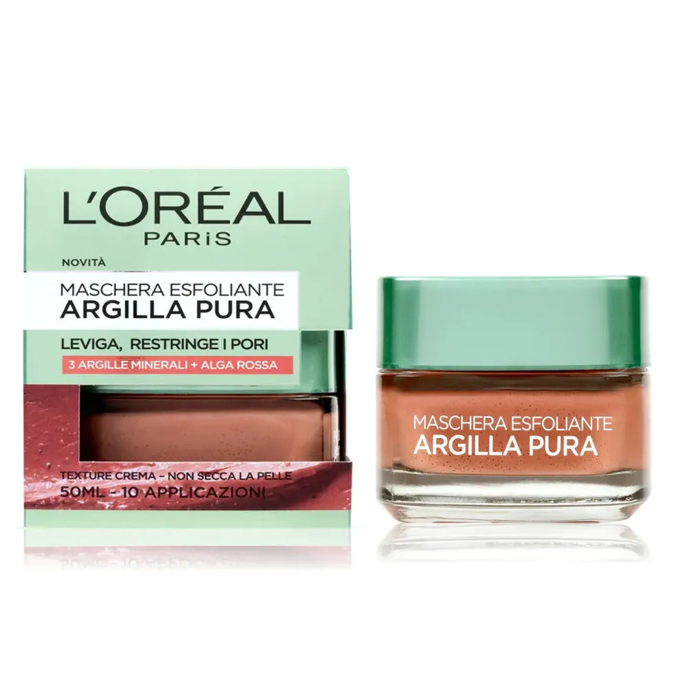L'OREAL ARGILLA PURA MASCHERA ESFOLIANTE VISO 50 ML- PROFUMERIA CERA