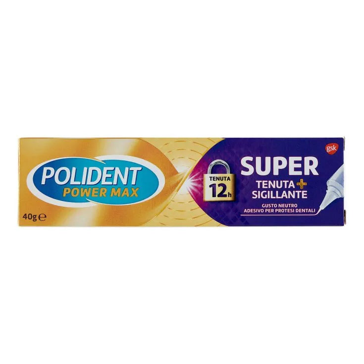 POLIDENT POWER MAX ADESIVO PER PROTESI DENTALI 40 GR- PROFUMERIA CERA